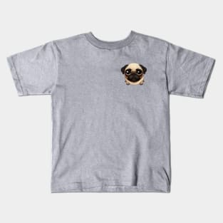 Small Version - Delightful Pug Design Kids T-Shirt